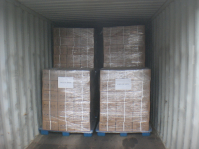 Finally in pallets, with packing film & belt, for safe transport