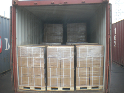 Foils in cartons, then in pallets