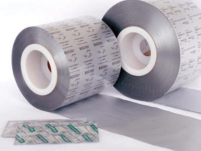 Laminated film of aluminum & plastic, for strip pack