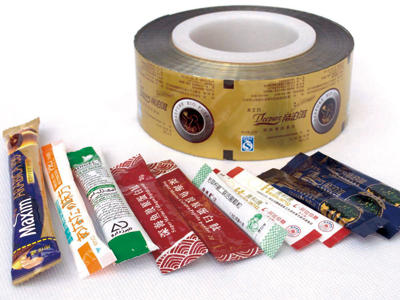 Laminated film of aluminum & plastic, for stick pack