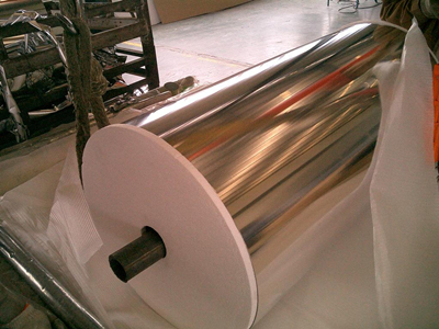 aluminum foil in rolls with caps